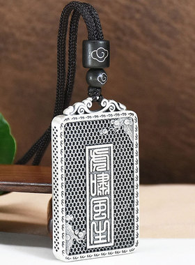 男士霸气老虎头复古生肖虎吊坠纯