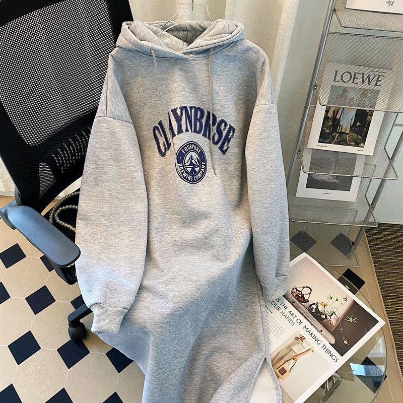 长款过膝连衣裙女2025秋冬季韩版