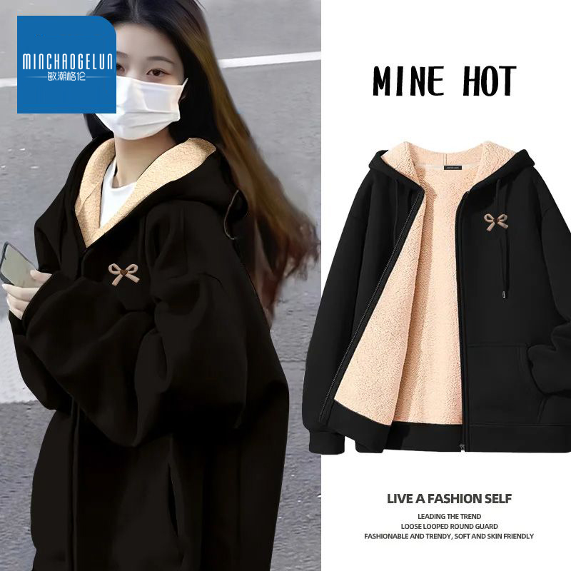 女装秋冬季新款加厚羊羔绒外套