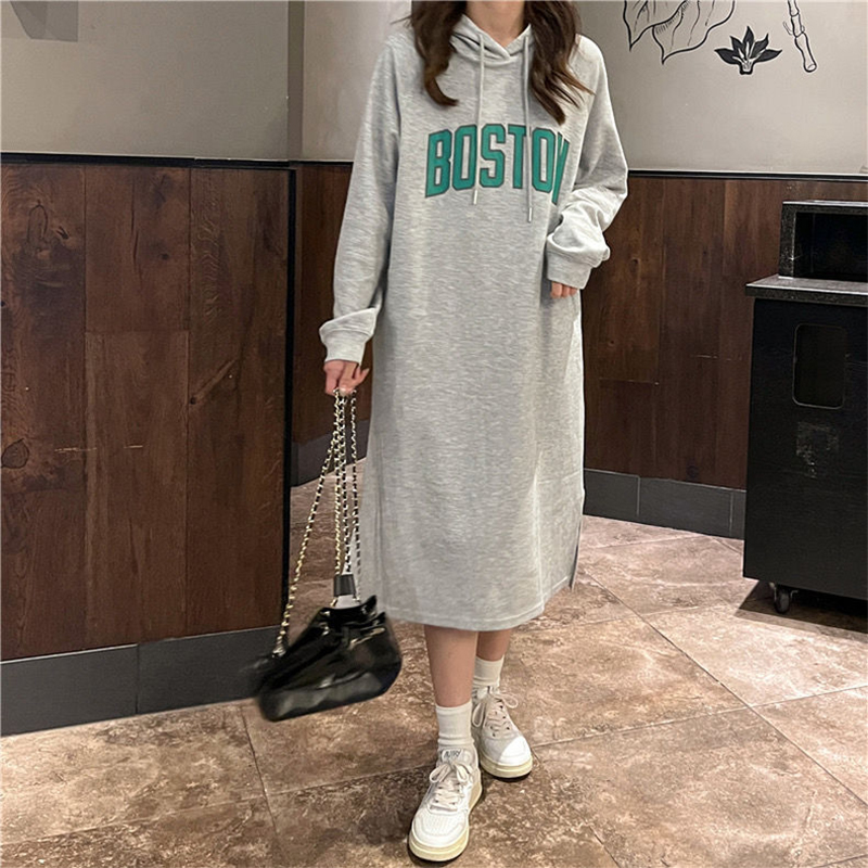 复古日系chic纯棉卫衣裙女装秋冬