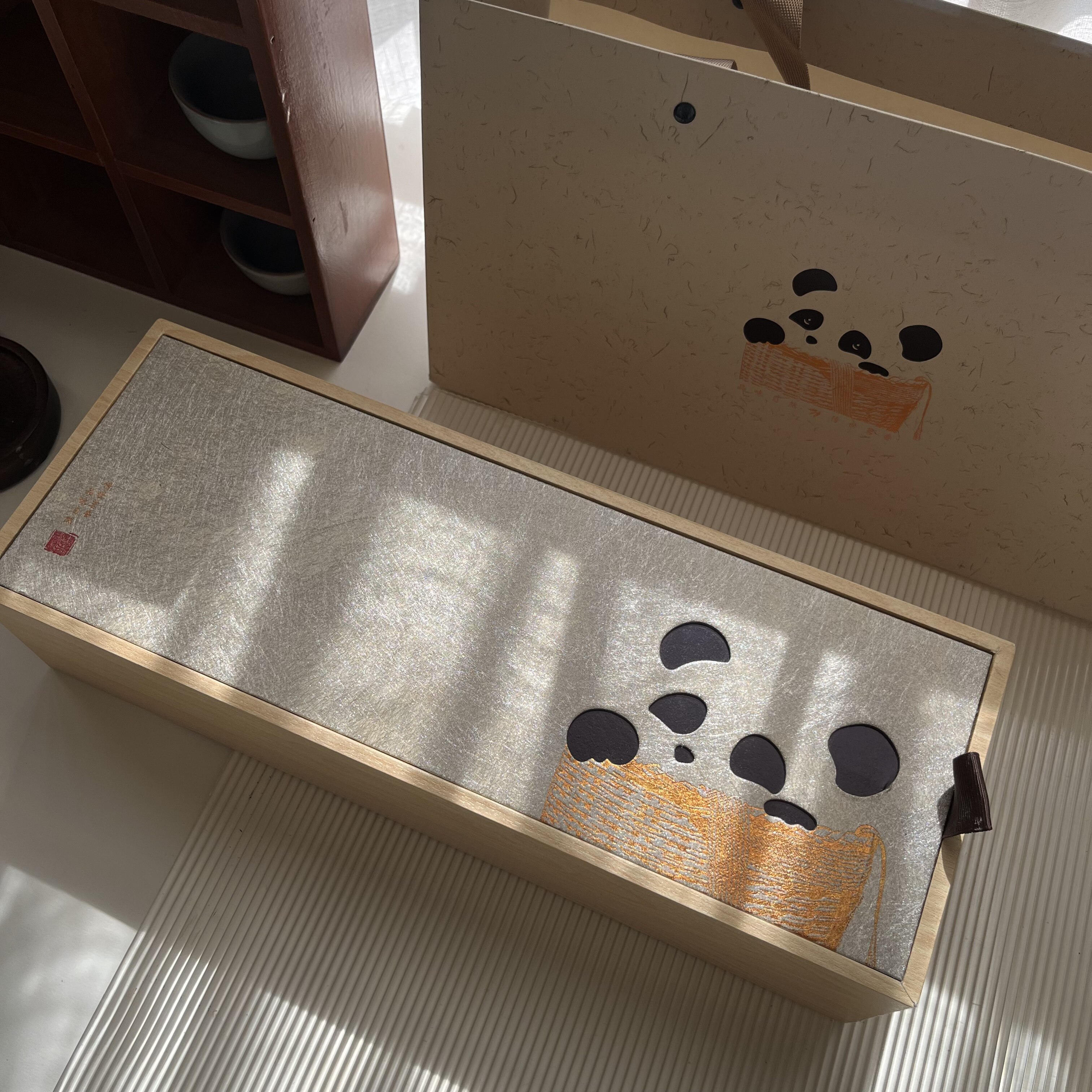 四川特产熊猫伴手礼茶叶官方旗舰店正品飘雪茉莉花茶礼盒装送朋友