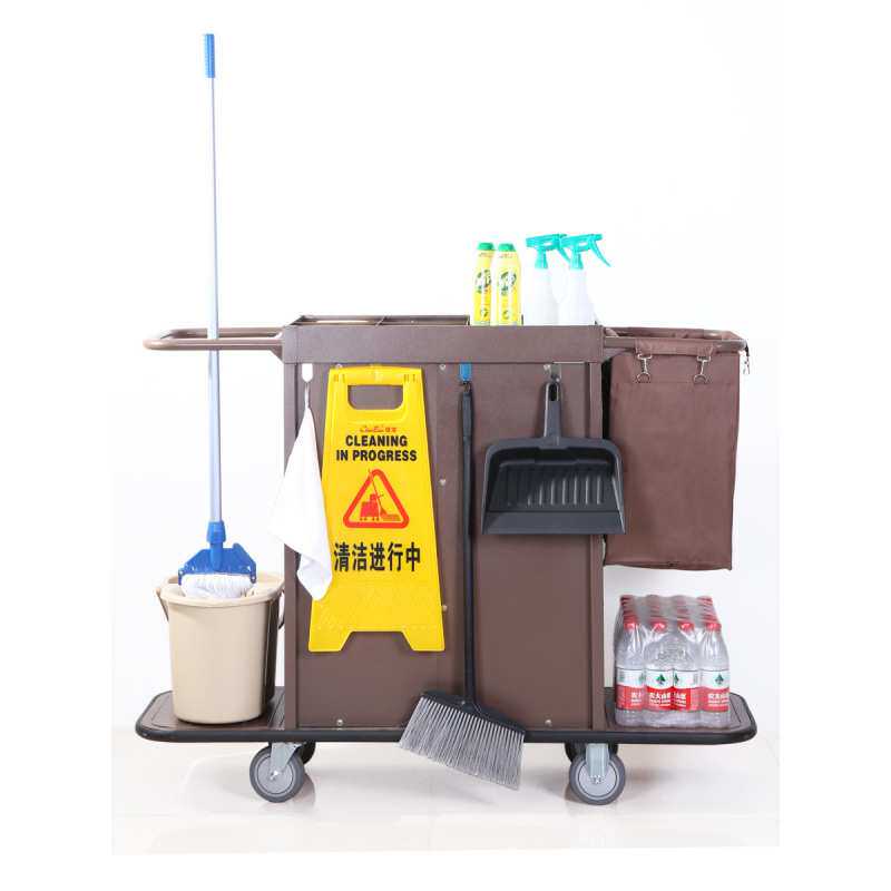酒店客房多功能布草车保洁车清洁车布袋房口卫生服务车手推车1