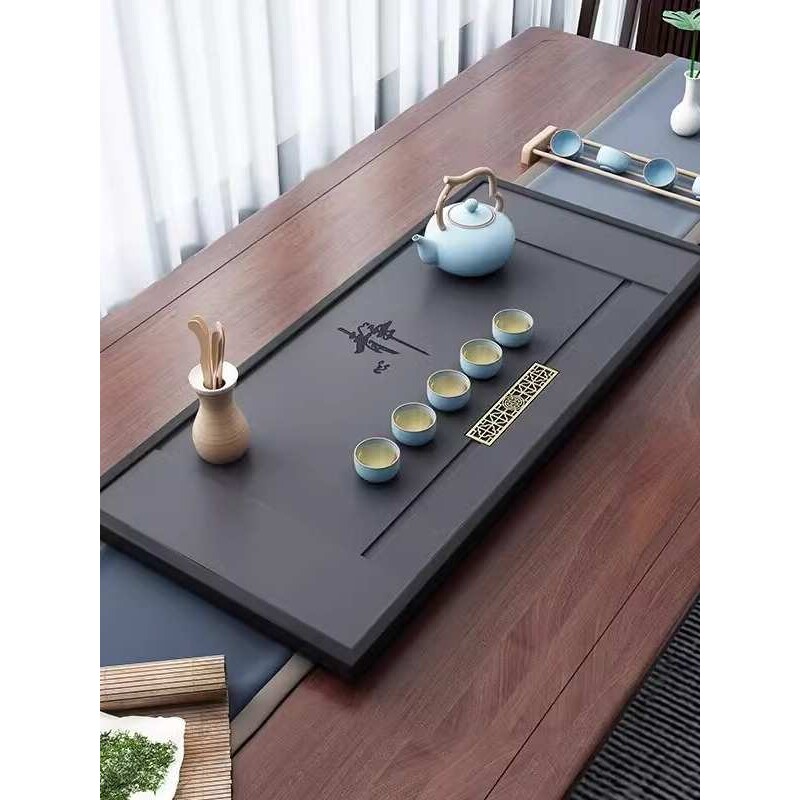 ?茶盘家用办公室一体全自动茶盘乌金石茶盘排水茶盘茶台茶盘内嵌