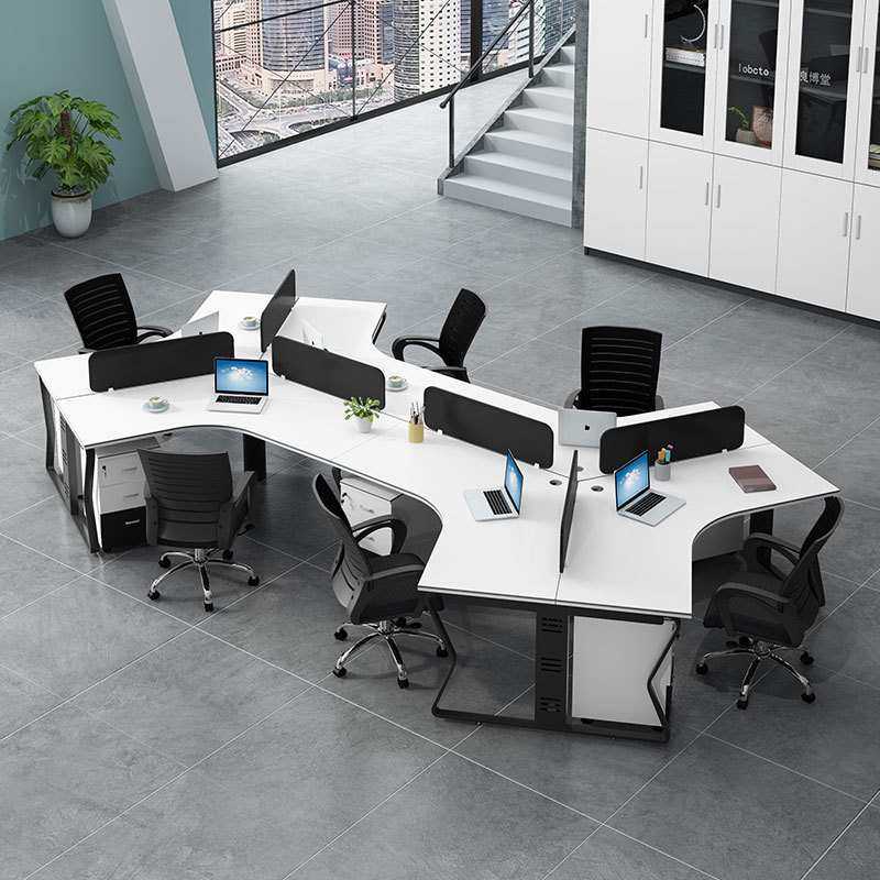 职员办公桌简约现代3/6人位屏风隔断工位卡座创意组合员工电脑桌