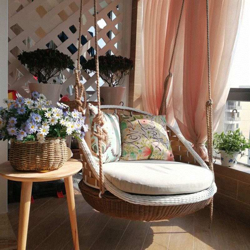 编藤吊椅成人室内吊篮秋千鸟巢阳台懒人藤椅户外庭院摇篮椅