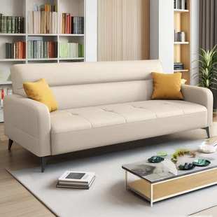 新款 店双人三人沙发折叠沙发E18 猫抓皮多功能小户型客厅公寓服装
