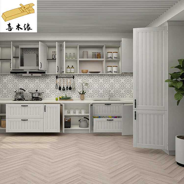 南京厂家整体厨房橱柜开放式套装石英石台面家具现代简约装修