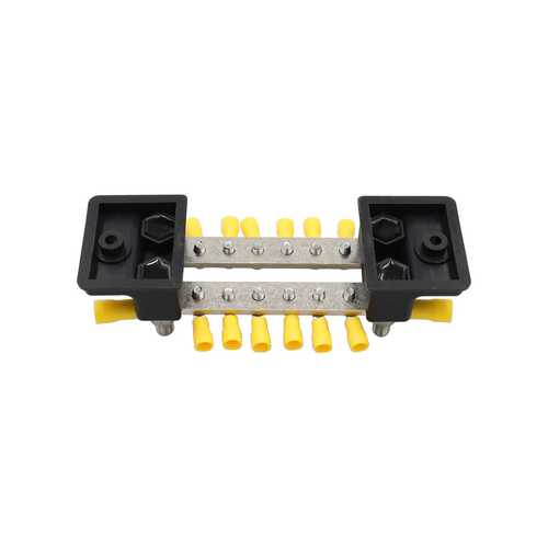 双排6路12路150A大电流汇流排12-48V汇线铜排直排带透明盖汇流排