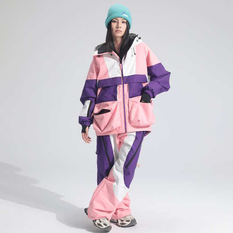 新款冬季户外滑雪服套装男女情侣雪场防风防水加厚保暖时尚