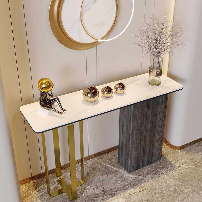 意式轻奢风大理石玄关桌靠墙玄关柜进门厅条案入户现代简约端景台