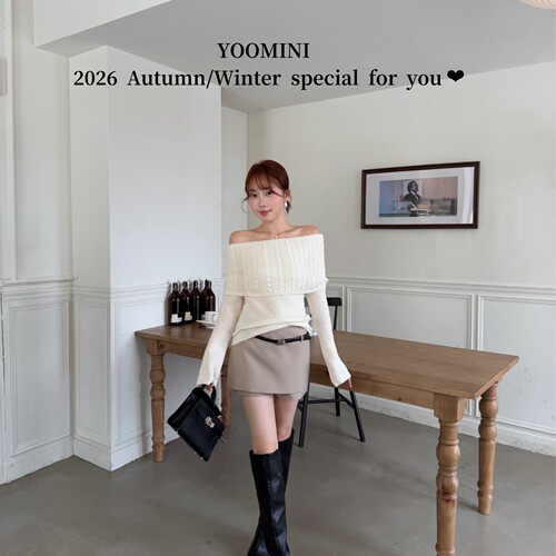 YOOMINI-松弛慵懒感百搭通勤小个子短裙裤裙裤(配皮带)Y30534-DSF