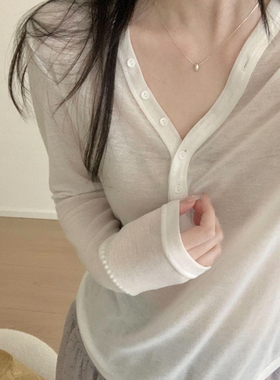 TOMORROW-26年早春多巴胺春日显瘦显薄鸡心领扣针织衫ZWD007