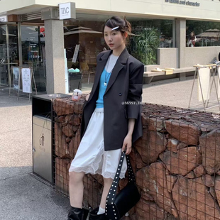 MZI STUDIO-春高智廓形韩感春季知识分子穿搭气质设计感口袋西装