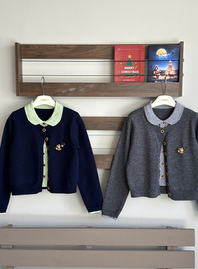 FEIMAO（YIMAO）-韩系甜美假两件学院风撞色拼接木耳边保暖毛衣