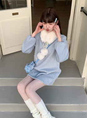 FEIMAO（YIMAO）-宽松法式甜美减龄显瘦百搭灯笼袖连衣裙（含5羊