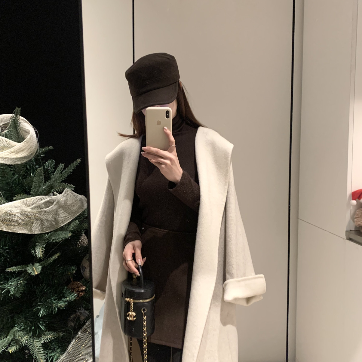 拿铁-～韩系简约纯色温柔大气连帽长款羊毛外套(配腰绳)（含70羊,女装/女士精品,羽绒服,淘宝优惠券,粉丝福利购,淘宝优惠卷