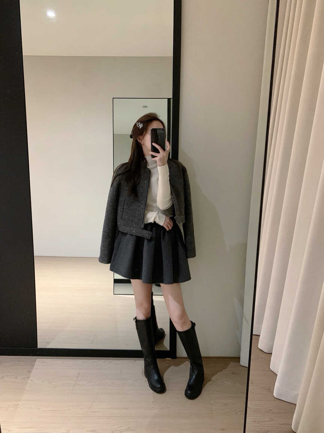 香风套装女秋冬新款高级感气质名媛短外套+半身裙套装羊毛