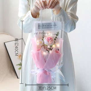 三八节礼物手工编织毛线花束向日葵玫瑰泡芙成品送老师妈妈女员工