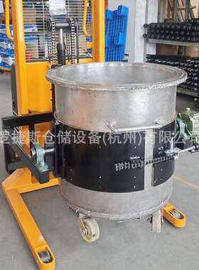 半电动油桶翻转车520kg升高1.5m翻转180°自动油桶倒料车