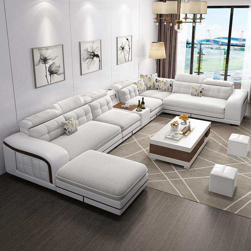 布艺沙发简约现代大小户型组合可拆洗皮布沙发整装家具客厅沙发