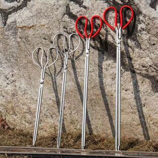 长火钳蜂巢炭扁头垃圾夹钩子煤球火剪农村竈膛柴煤炉夹