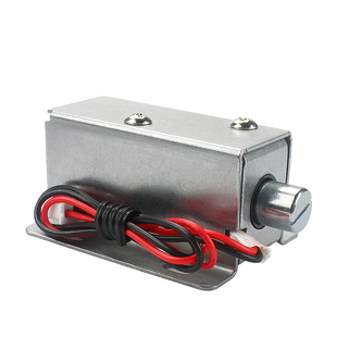 直流小型常式电控锁插销式电磁锁通电伸出电插锁