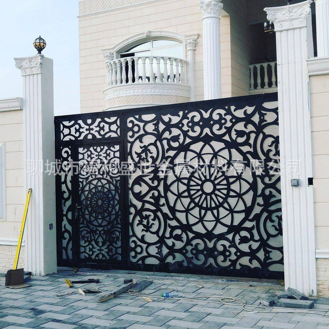 镀锌板切割小门欧式别墅镂空围栏艺术装饰CNC屏风围栏