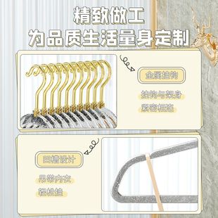 店网红晾衣服撑子 透明衣架挂衣家用亚克力防滑防肩角服装