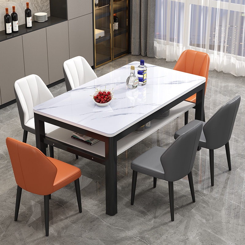 餐桌椅家用小户型长方形组合轻奢双层桌子钢化玻璃吃饭桌客厅餐桌,住宅家具,玻璃餐桌,淘宝优惠券,粉丝福利购,淘宝优惠卷