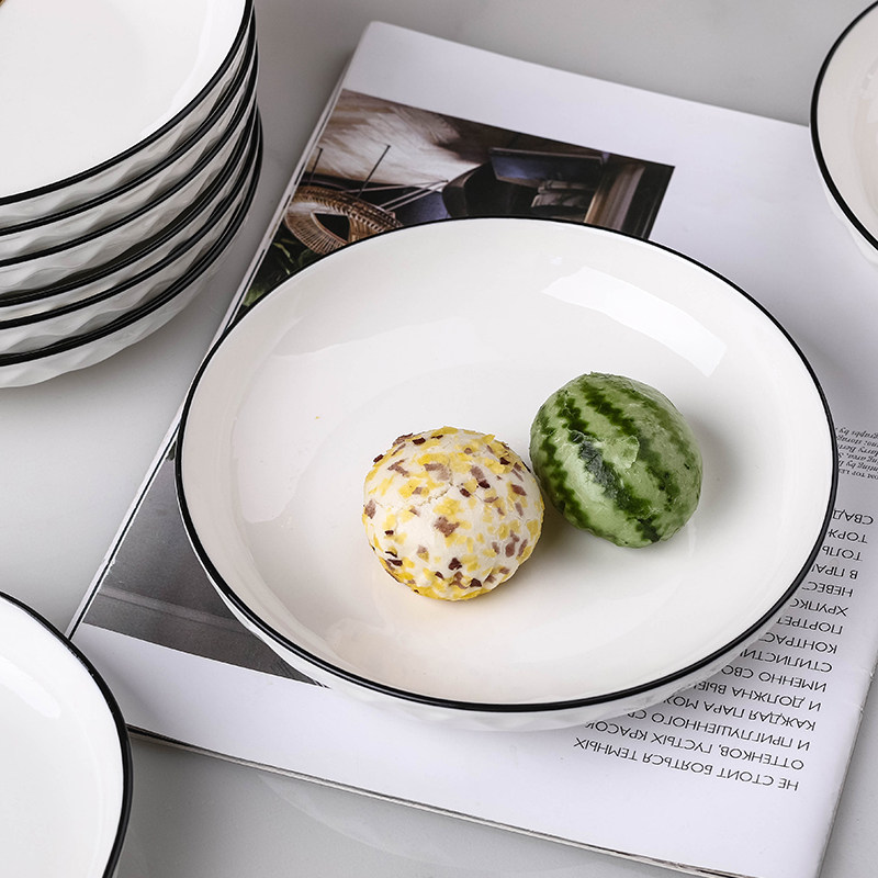 家用新款6-10人碗碟餐具套装创意个性陶瓷饭碗盘子鱼盘汤面碗组合,餐饮具,碗,淘宝优惠券,粉丝福利购,淘宝优惠卷