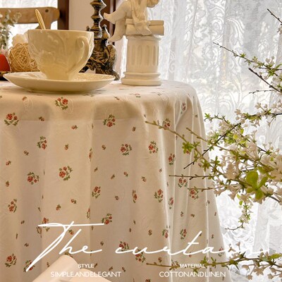 韩式法式田园荷叶花边茶几餐桌布长方形防尘布甜品小清新拍照台布