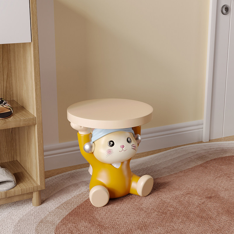 可爱猫咪小凳子创意个性矮凳入户门换鞋凳门口家用客厅儿童穿鞋凳,家居饰品,落地摆件,淘宝优惠券,粉丝福利购,淘宝优惠卷