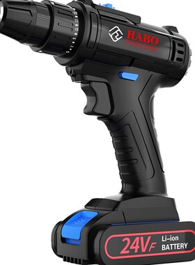 哈博24Vf家用手电钻多功能电动螺丝刀双速正反转锂电充电手电转钻