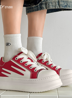 XJXY秋冬季2025新款透气板鞋增高小白鞋子男鞋百搭男士休闲运动鞋