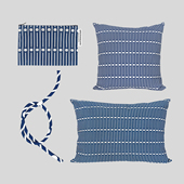 Miller 北欧风客厅装 Reverse 手拿包 KBP 条纹布艺 Blue 抱枕 饰