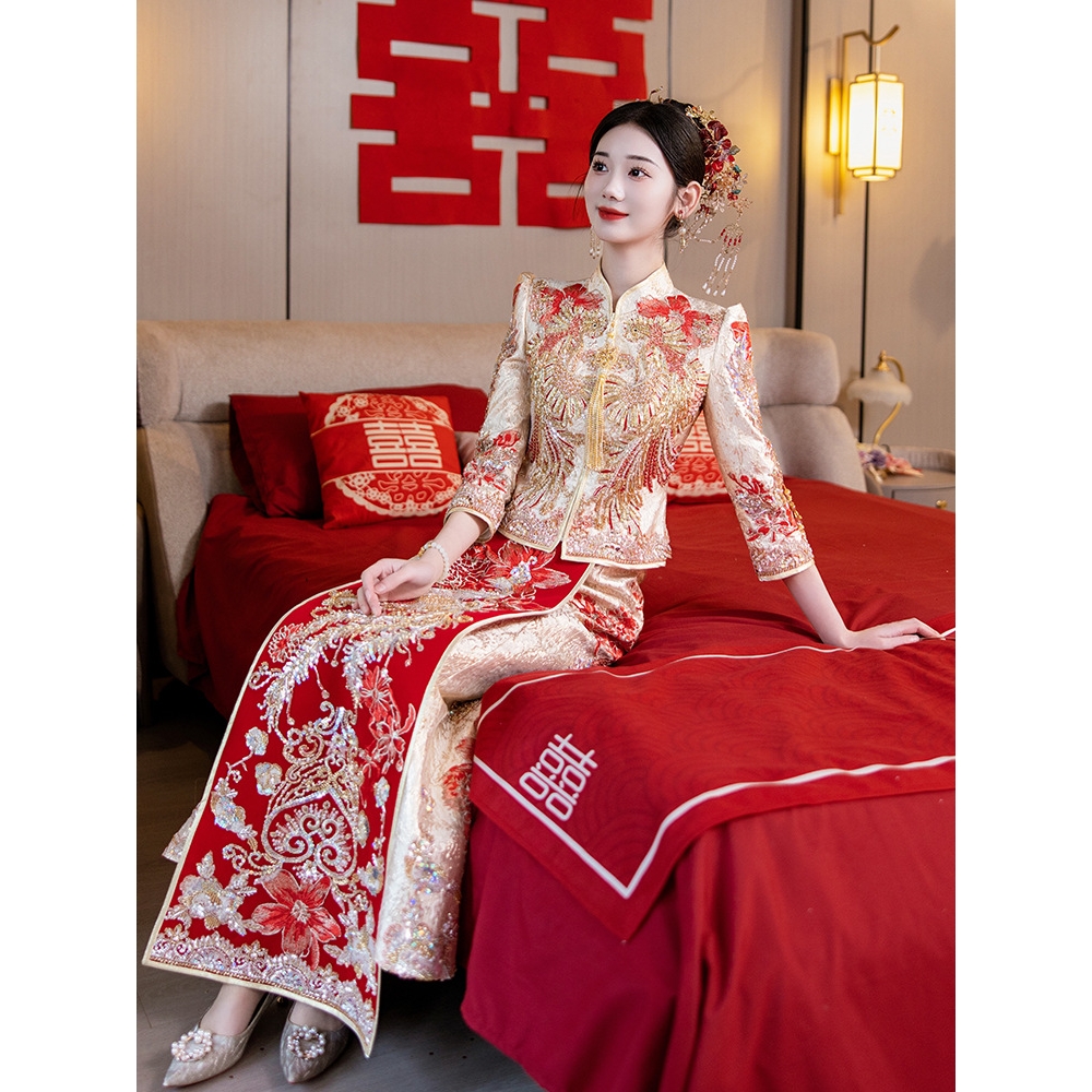 秀禾服结婚服礼服2025新娘新款中式婚服敬酒服出阁服出嫁结婚显瘦