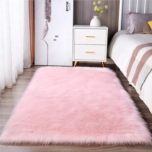 长中毛绒地毯大红色卧床室房间边毯F国红公房主婚婚庆毛绒地毯结