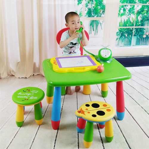 加厚幼儿园 儿童玩具卡通宝宝写字学习桌书桌桌子座椅Z桌椅凳套装