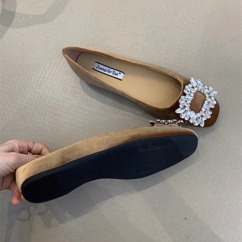 温柔仙女风单鞋女2l024年新款法式气质优雅绸缎水钻内增高晚晚鞋,女鞋,时尚芭蕾鞋,淘宝优惠券,粉丝福利购,淘宝优惠卷