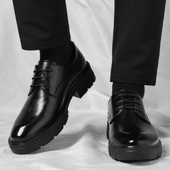 商务休闲鞋男士皮鞋8o/10CM内增高鞋男款新郎结婚上班英伦德比男
