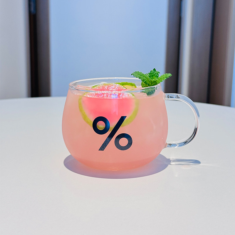 日本百分号阿拉比卡%耐热玻璃杯图片