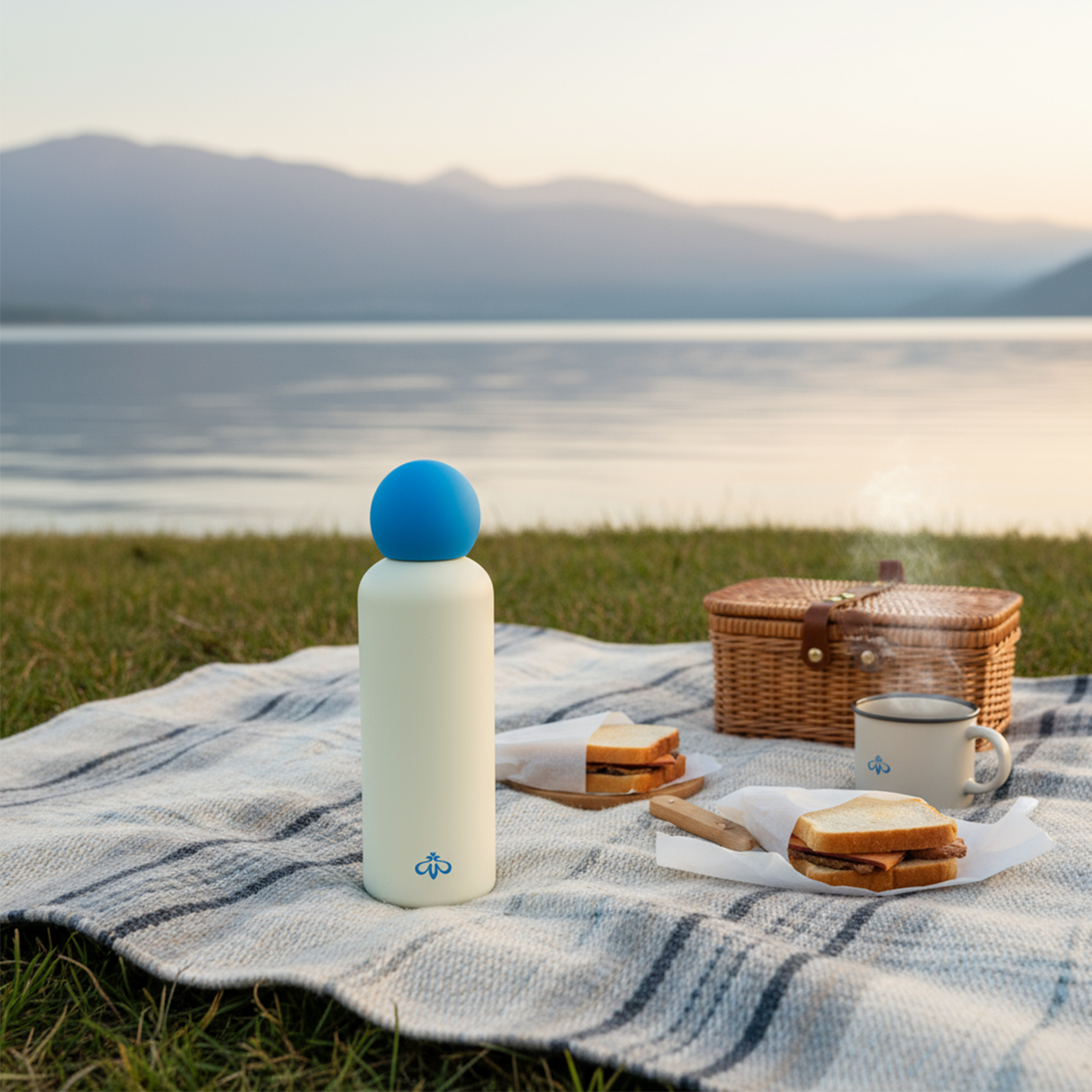 日本BLUEBEE简约便携保温杯