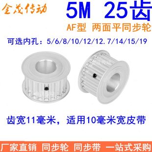 12.7 1519同步带轮 5M25齿同步轮齿宽11两面平内孔5