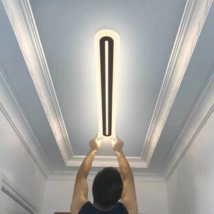 过道灯走廊dled吸顶灯简约现代无主灯超薄长条阳台衣帽间装饰壁灯