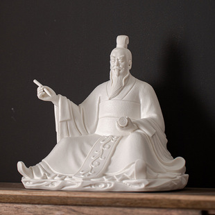 范蠡陶瓷摆件商圣招财兴商文财神爷陶朱公玄关办公室家居客厅