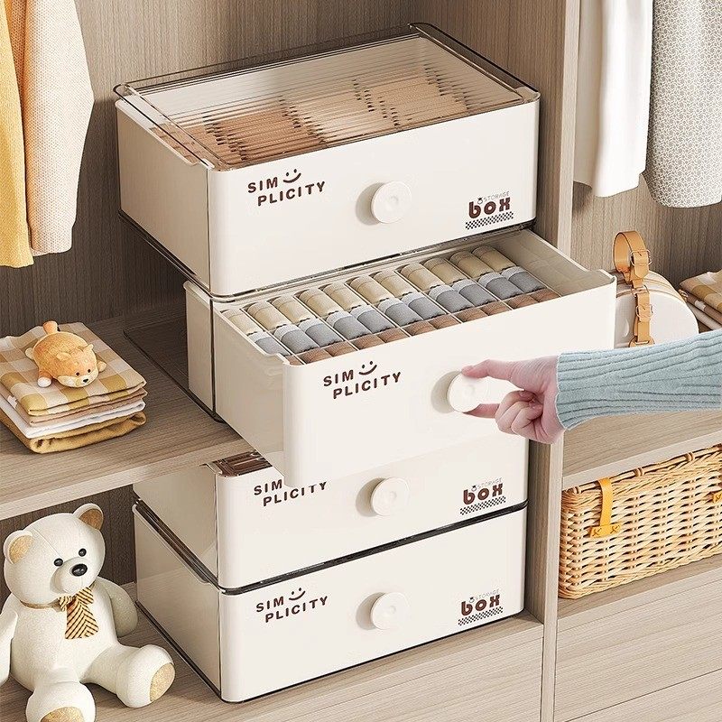 严选家用抽屉式带分格内衣收纳盒三合一贴身衣物置物盒袜子储物盒,收纳整理,其他收纳盒,淘宝优惠券,粉丝福利购,淘宝优惠卷