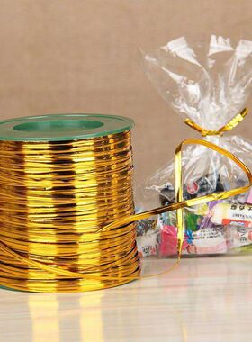500码卷筒金银扎线圆艺扎带生产