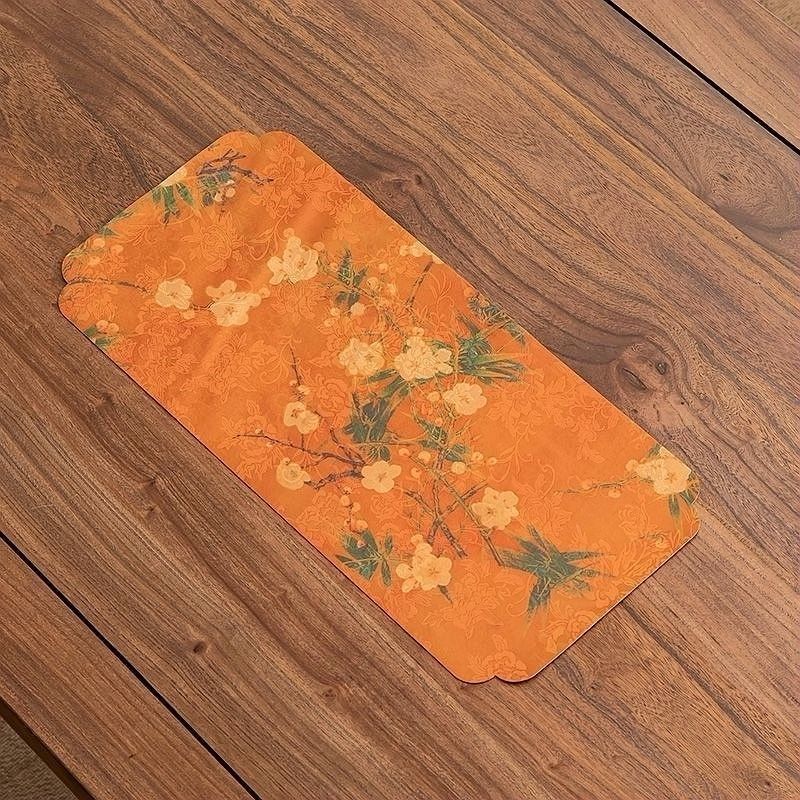 中式织锦双面茶席国风覆古禅意双面防水防滑Q茶桌垫干泡垫桌旗 - 封面