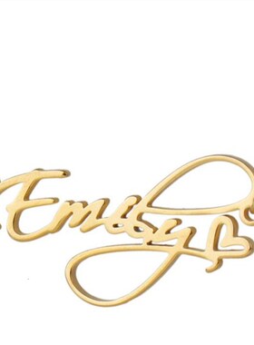 创意英文字母有延长链不锈钢项链英文名特殊符号年份不锈钢项链