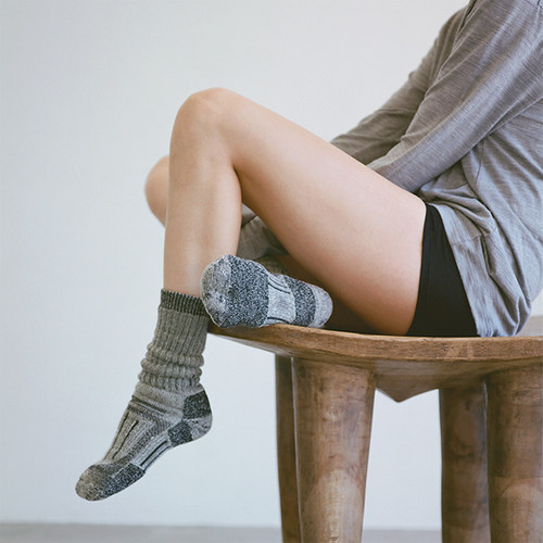 男女美利奴毛圈动态分区羊毛冬季加厚保暖登N山滑雪袜户外徒步袜